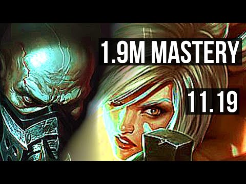 URGOT vs RIVEN (TOP) | 1900+ games, 1.9M mastery, 6 solo kills, Dominating | EUW Master | v11.19