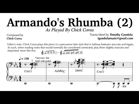 Chick Corea| Armando's Rhumba (2) Transcription