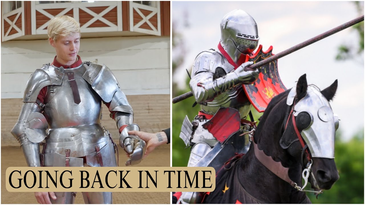 Jesse becomes a knight and wears 14th century armour.
