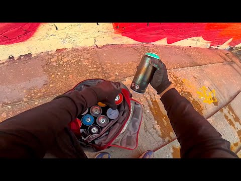 RoofTop Walker // Big colorful bomb at dawn.  Raw format