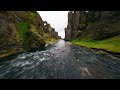 FPV Drone Flight Through Beautiful Iceland Canyon