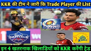 IPL 2021 - These 4 Big Players (KKR) Kolkata Knight Riders Team Trade IPL 2021