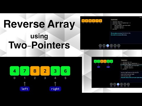 Reverse An Array Using Two Pointer Technique