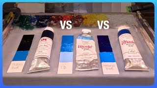 Prussian Blue VS Phthalo Blue VS Cerulean Blue - Blue Green Shade