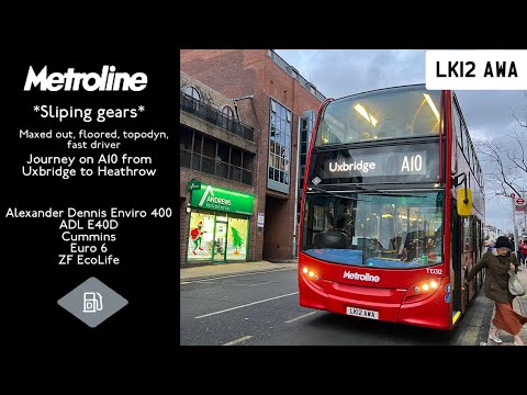 (Sliping Gears) Journey in A10 LK12 AWA TE1312 Alexander Dennis Enviro 400 Metroline West