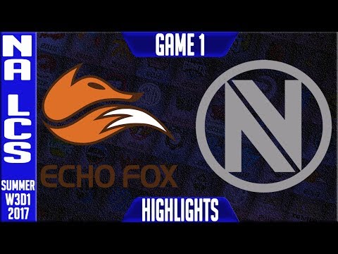Team Envy vs Echo Fox Highlights Game 1 | NA LCS Week 3 Summer 2017 | NV vs FOX G1