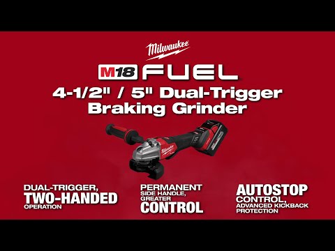 M18 FUEL™ 4-1/2" / 5" Dual-Trigger Braking Grinder