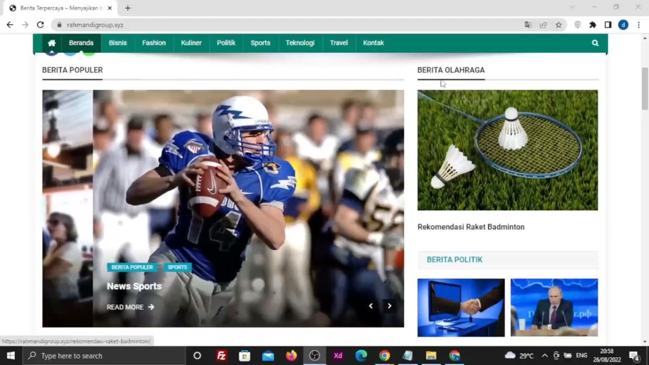 Website yang akan dibuat