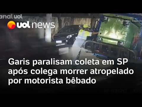 Garis paralisam coleta em SP após morte de colega atropelado; motorista é transferido de prisão
