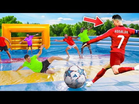 KID RONALDO vs WORLD'S BIGGEST SLIP N SLIDE FOOTBALL MATCH