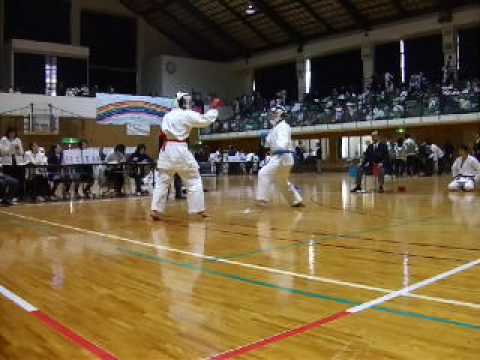 karate kumite 空手組手　崩してポン　異種格闘