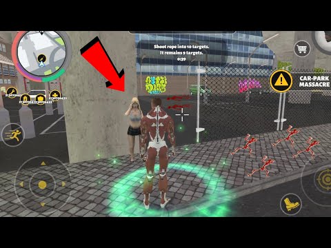 Rope Hero 3 - (Car Park Massacre Missions Complete) Mafia Girl Contract killer - Android Gameplay HD