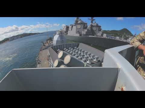 Time lapse: HMS Kent arriving in Sasebo, Japan