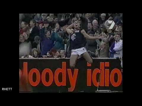 Alternate camera angle of Justin Murphy celebration 1999 Preliminary Final. No Sound.