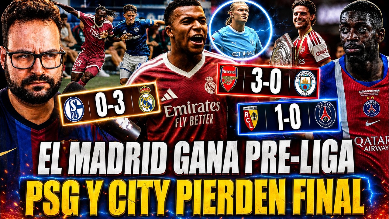 El MADRID GOLEA ANTES de LA LIGA - PALIZA del ARSENAL al CITY SIN RODRI - El PSG PIERDE la FINAL