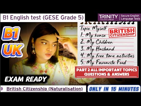 B1 English Test (GESE Grade 5) | SELT British Citizenship| Trinity College London ILR UK