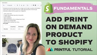 How to add print on demand products to your Shopify store - Printful tutorial