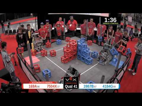2015 VRC Sci Q41 - 169A 7504X vs 3987B 4184G - 67 to 34 - VEX Worlds 2015 - Science Division