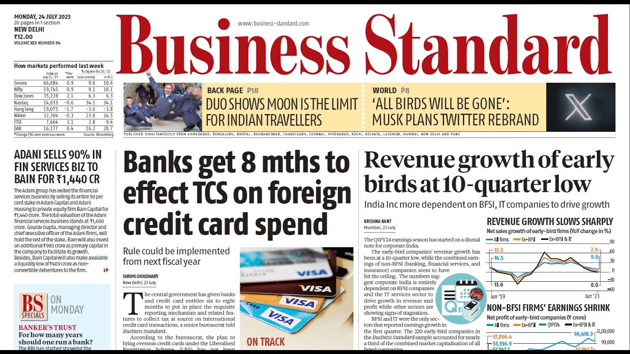 Business Standard Analysis | 24-07-23 | Job Applicants Spooked | IT Firms | Threads Download Fall