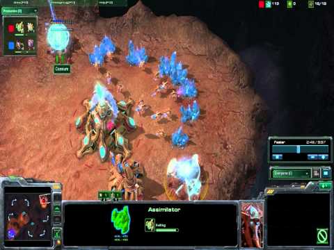 Starcraft 2 ZvP Quickie on Blistering Sands