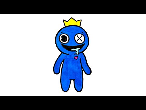 Как нарисовать синего из радужных друзей