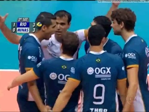 Superliga Masculina de Volei 2012/2013 (semifinal) jogo 1 - RJX Rio de Janeiro 3 x 2 Vivo Minas
