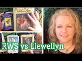 RWS vs Llewellyn Tarot flip through and review - #llewellyntarot