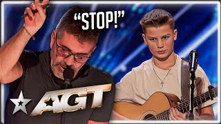Download lagu Simon Cowell STOPS Young Musician Mid-Audition on America's Got Talent! mp3