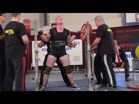 Tim Baldensperger (FSV Magdeburg) Kniebeugen 3.V.: 290 kg - 2014 DM KDK Junioren