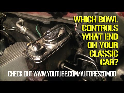 Brake master cylinder which bowl controls front or rear brakes?