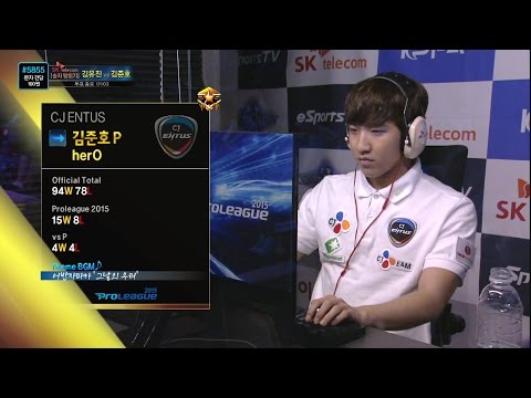 [SPL2015] sOs(Jin Air) vs herO(CJ) Set1 Deadwing -EsportsTV, Starcraft 2