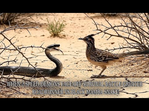 When 2 Speed Demons Face Off Survival Battle Greater Roadrunner vs Black Mamba Snake!