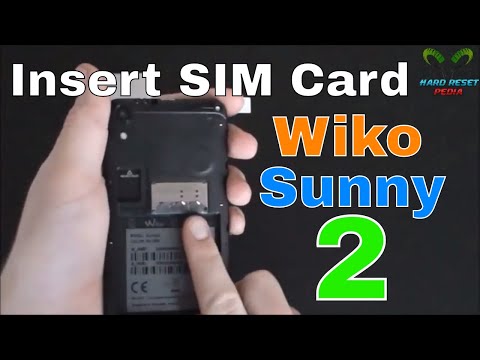 Wiko Sunny 2 Inserting SIM Card