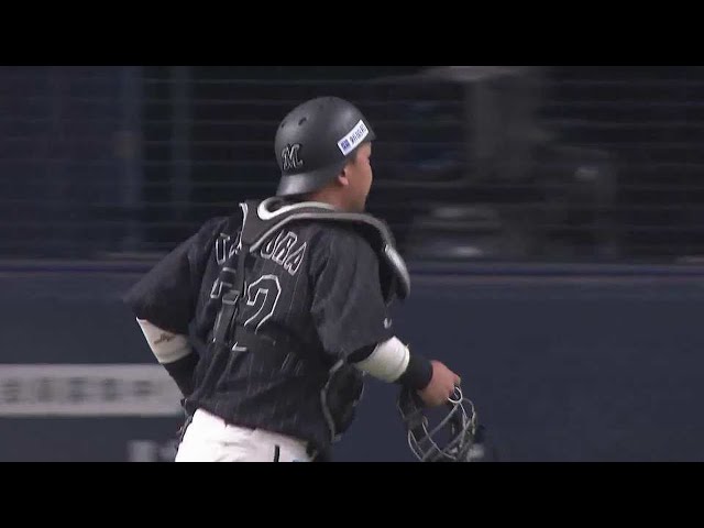 【1回裏】マリーンズ・田村 一軍復帰後初の盗塁阻止成功!! 2021/6/30 B-M