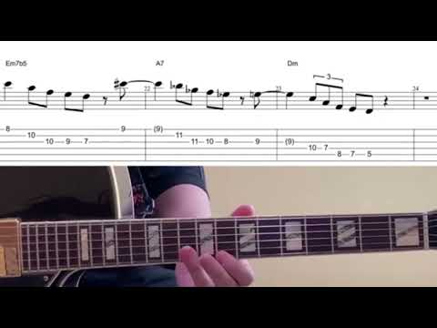 Minor 2-5-1 Jazz Exercises In Dm – Wes Montgomery, George Benson, Pat Martino Style