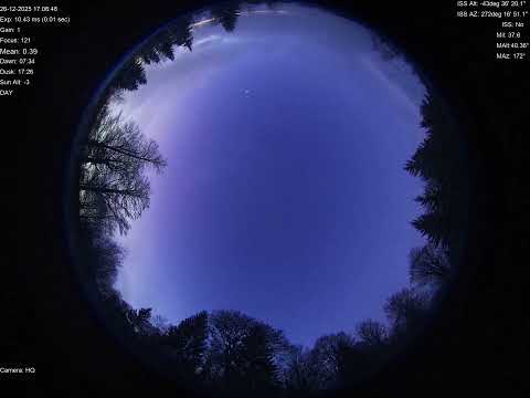 2025-12-26 All sky camera capture from Poiana Rusca Mountains, Romania