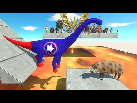 LAVA TRAP Who Can Jump Over - Animal Revolt Battle Simulator