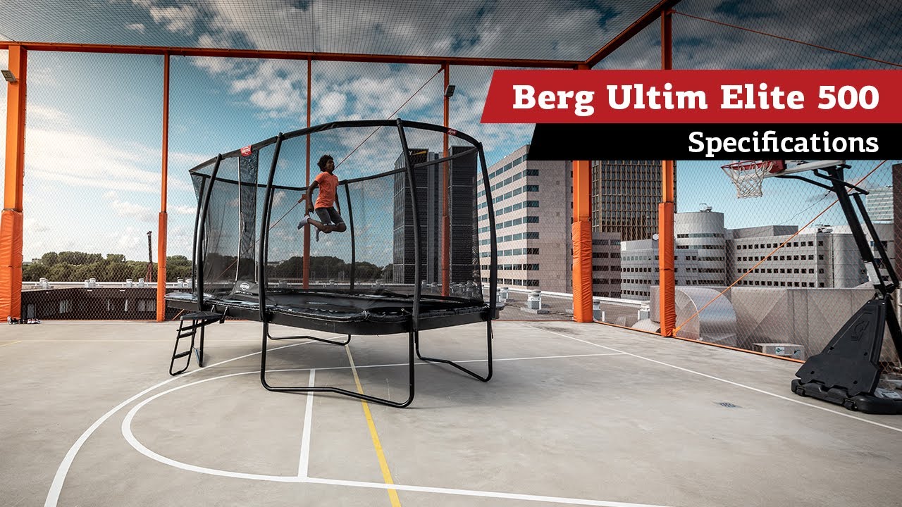Батут Berg Ultim FlatGround Elite Grey 500x300 см с сеткой Deluxe XL