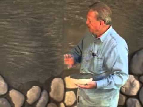 Cultured Stone River Rock Fire Wall & Hearth