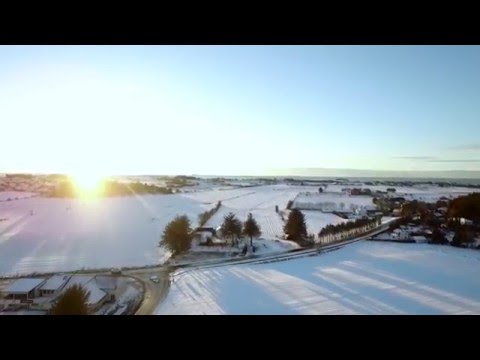 Winter flight over Randaberg