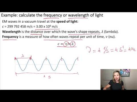 How to calculate the frequency or wavelength of light?