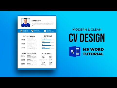 CV Design in MS Word How to make CV in MS Word Resume Design