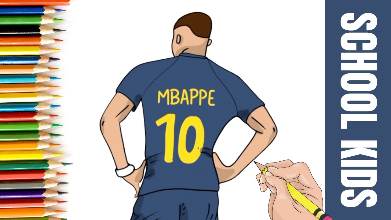 How to draw Mbappe | For KIDS Tutorial