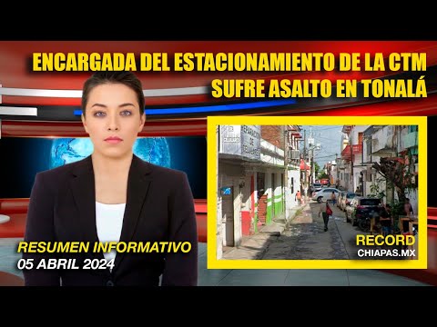 Sufre asalto dama encargada del estacionamiento de la CTM en Tonalá | Resumen-05-Abril-2024