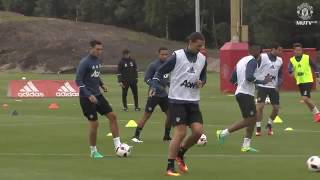Zlatan Ibrahimovic first training in Manchester Un