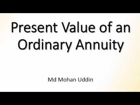 Present value of an ordinary annuity