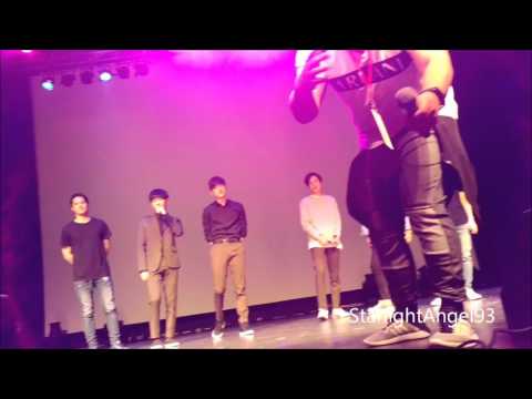 160405 Teen Top L.Joe answering my question during Meet and Greet - Red Point in Chicago