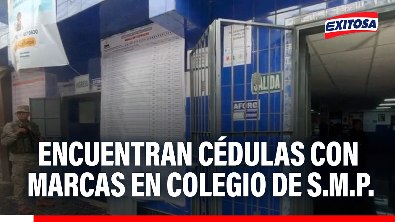 🔴🔵 Encuentran más de 200 cédulas con marcas en cédulas en colegio de San Martín de Porres