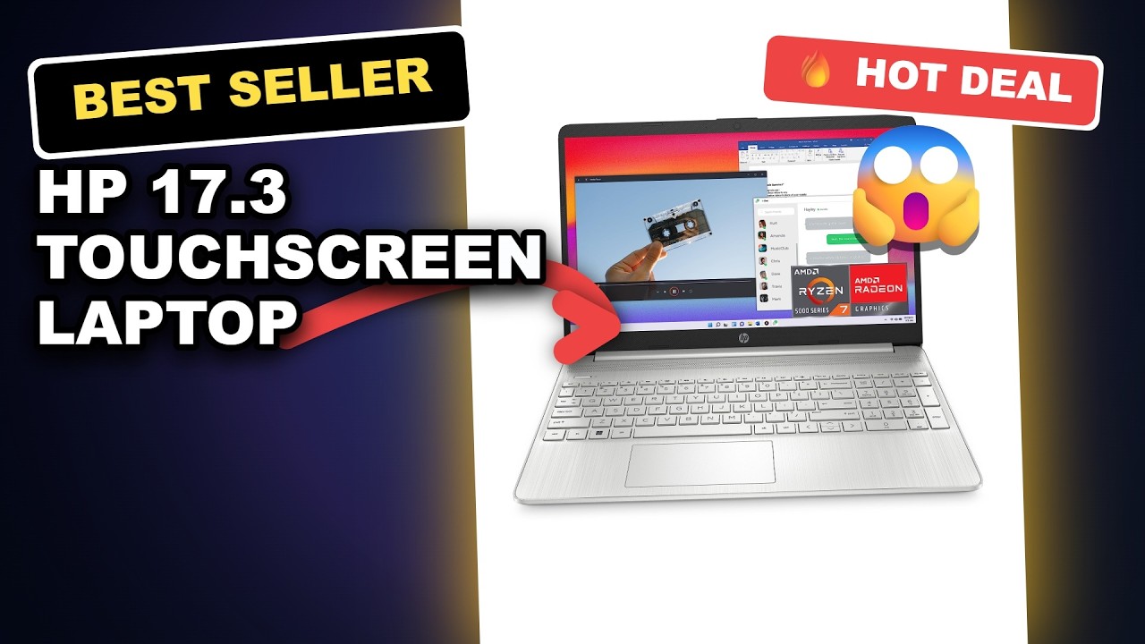 HP 17.3 Touchscreen Laptop Tested: Is the AMD Ryzen 5 7430U Worth It? review video