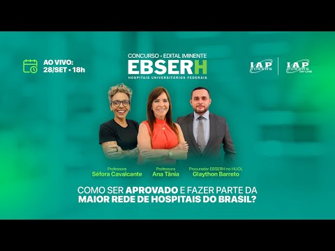 Banner de capa do material gratuito EBSERH - COMO SER APROVADO E FAZER PARTE DA MAIOR REDE DE HOSPITAL DO BRASIL?